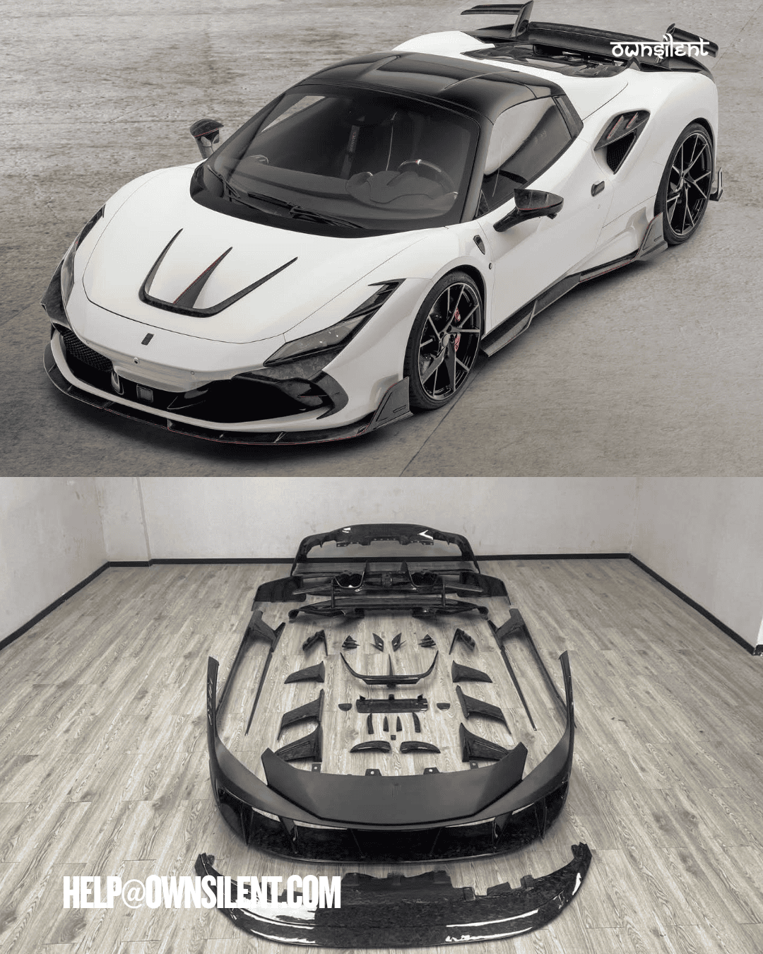 Ferrari F8 Tributo Mansory Style Body Kit